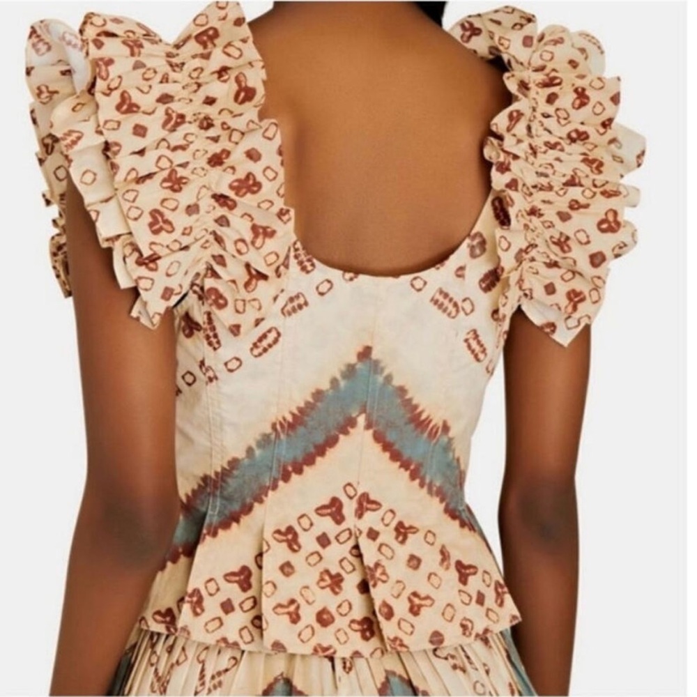 Ulla Johnson Milla Ruffled Button Up Corset Top Boho Western Coachella Size 4 - Picture 7 of 15